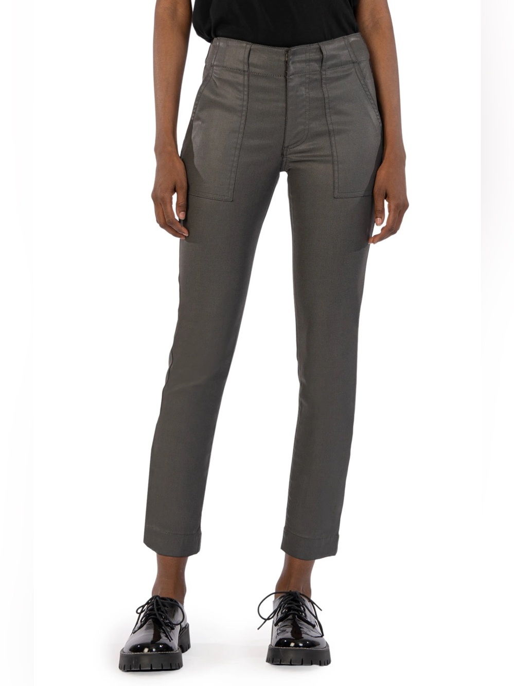 KUT from the Kloth Reese Coated Ankle Slim Straight